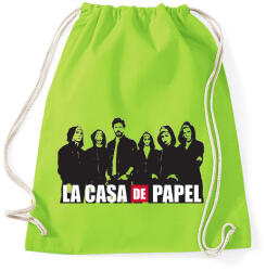 printfashion La casa de papel poster style - A nagy pénzrablás - Sportzsák, Tornazsák - Limezöld (5621156)