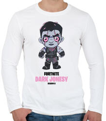 printfashion Dark Jonesy - Fortnite Season 8 - Férfi hosszú ujjú póló - Fehér (5697516)
