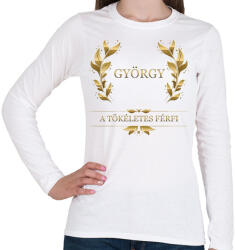 printfashion György - Női hosszú ujjú póló - Fehér (2805853)