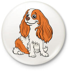 printfashion kutya - Kitűző, hűtőmágnes - Fehér (16194271)