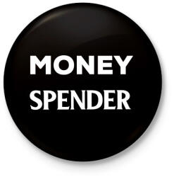 printfashion Money spender - Kitűző, hűtőmágnes - Fekete (3100831)