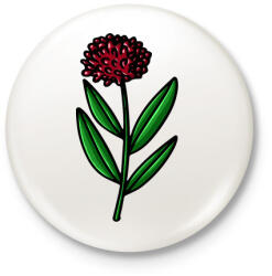 printfashion virág-009 - Kitűző, hűtőmágnes - Fehér (3087530)