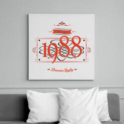 printfashion since-1988-red-black - Vászonkép - Fehér (6622962)