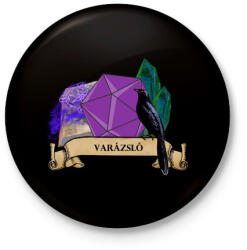 printfashion A varázsló - Kitűző, hűtőmágnes - Fekete (3103108)