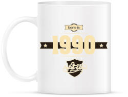 printfashion born-in-1990-cream-choco - Bögre - Fehér (791059)