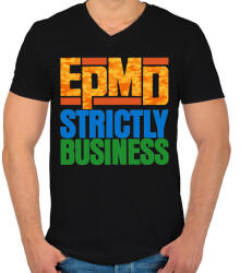 printfashion epmd - Férfi V-nyakú póló - Fekete (16813052)