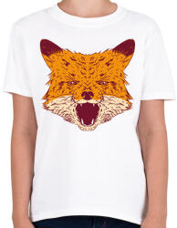 printfashion Mérges róka - Gyerek póló - Fehér (9612401)