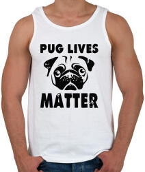 printfashion Mopsz - Férfi atléta - Fehér (337970)