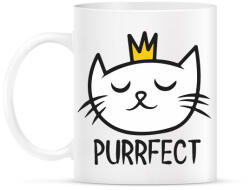 printfashion Cica - purrfect - pefekt - Bögre - Fehér (4124316)