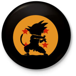 printfashion SonGoku - Kitűző, hűtőmágnes - Fekete (3094938)