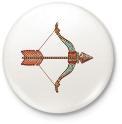 printfashion Színes Nyilas horoszkóp - Kitűző, hűtőmágnes - Fehér (3081296)