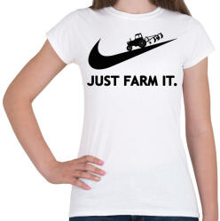 printfashion Just farm it. - Női póló - Fehér (14102546)