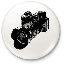 printfashion Fényképezőgép - Kitűző, hűtőmágnes - Fehér (13185528)