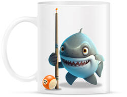 printfashion Bébi cápa biliárdozik - Bögre - Fehér (11872182)