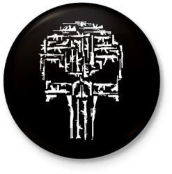 printfashion Gun Halloween - Kitűző, hűtőmágnes - Fekete (3098356)