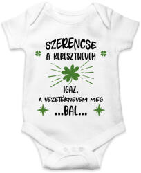 printfashion Szerencse a keresztnevem - Baba Body - Fehér (7898678)