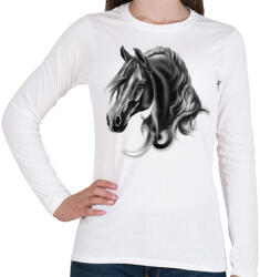printfashion horse spirit - Női hosszú ujjú póló - Fehér (307302)
