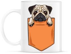 printfashion ZSEB-Mopsz - Bögre - Fehér (789047)