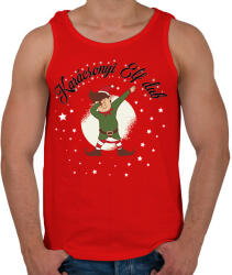 printfashion Karácsonyi Elf-dub - Férfi atléta - Piros (5723425)