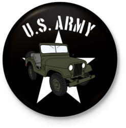 printfashion Jeep - Kitűző, hűtőmágnes - Fekete (5019461)