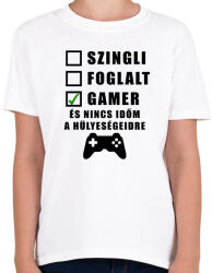 printfashion Gamer vagyok - Gyerek póló - Fehér (2415918)