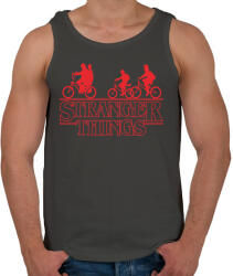 printfashion Stranger Things felirat - Férfi atléta - Sötétszürke (4604980)