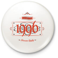 printfashion since-1996-red-black - Kitűző, hűtőmágnes - Fehér (3076542)