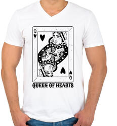 printfashion Dáma - Férfi V-nyakú póló - Fehér (7560339)