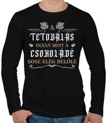 printfashion Tetoválás - Csokoládé - Férfi hosszú ujjú póló - Fekete (12607091)