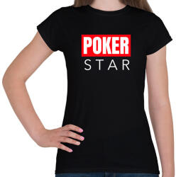 printfashion POKER STAR - Női póló - Fekete (10995566)