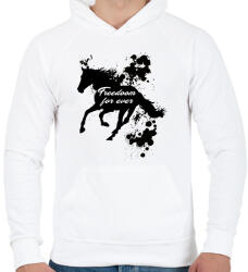 printfashion freedom for ever - Férfi kapucnis pulóver - Fehér (10079554)