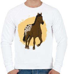printfashion Ló - Férfi pulóver - Fehér (6103678)