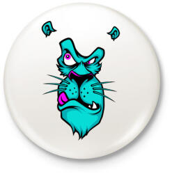 printfashion Kék oroszlán - Kitűző, hűtőmágnes - Fehér (3073880)