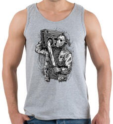 printfashion Gyilkos ütem - Férfi atléta - Sport szürke (108332)