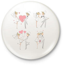 printfashion szerelem2 - Kitűző, hűtőmágnes - Fehér (4693116)