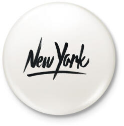 printfashion New York - Kitűző, hűtőmágnes - Fehér (3074766)