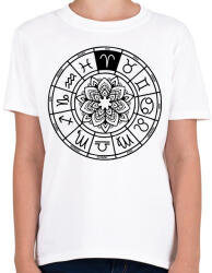 printfashion horoszkóp kos fekete - Gyerek póló - Fehér (12665657)