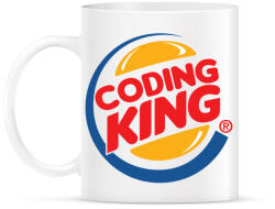 printfashion Coding King - Bögre - Fehér (3919052)