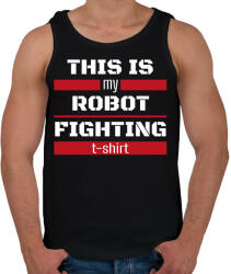 printfashion Robot fighting t-shirt - Férfi atléta - Fekete (13581749)