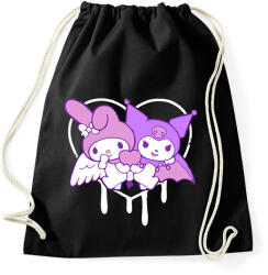 printfashion kuromi és my melody - Sportzsák, Tornazsák - Fekete (14588485)