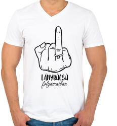 printfashion Lánybúcsú folyamatban - lánybúcsús póló a csapatnak - Férfi V-nyakú póló - Fehér (13175878)