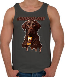 printfashion Csoki labrador - Férfi atléta - Sötétszürke (15330817)