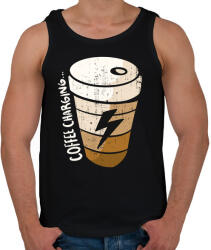 printfashion Kávé energia - Férfi atléta - Fekete (5085232)