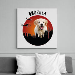 printfashion Dogzilla - Vászonkép - Fehér (7182268)