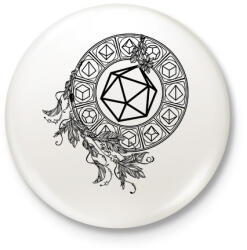 printfashion Mágikus Kockák (fekete) - Kitűző, hűtőmágnes - Fehér (3089084)