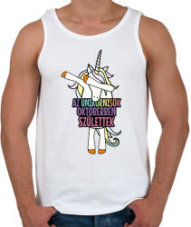 printfashion Unikornis szülinap október - Férfi atléta - Fehér (1928808)