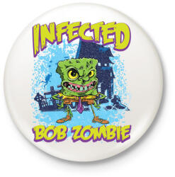 printfashion Zombi Bob - Kitűző, hűtőmágnes - Fehér (3073573)