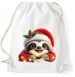 printfashion Cuki vicces karácsonyi party lajhár - Sportzsák, Tornazsák - Fehér (15246132)