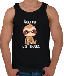 printfashion Not fast just furious - Férfi atléta - Fekete (14549646)