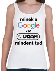 printfashion Minek a google az uram mindent tud - Női atléta - Fehér (16392334)